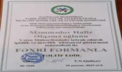 Vətən müharibəsində iştirak edənlər mərdlik və igidlik nümunəsidir