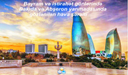 Bakıda və Abşeron yarımadasında bayram və istirahət günlərində gözlənilən hava şəraiti