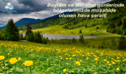 Azərbaycanın rayonlarında bayram və istirahət günlərində gözlənilən hava proqnozu