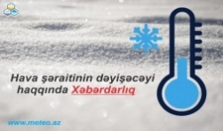 Hava şəraitinin dəyişəcəyi haqqında xəbərdarlıq