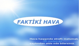 Avqustun 2-si saat 9:00-a olan faktiki hava