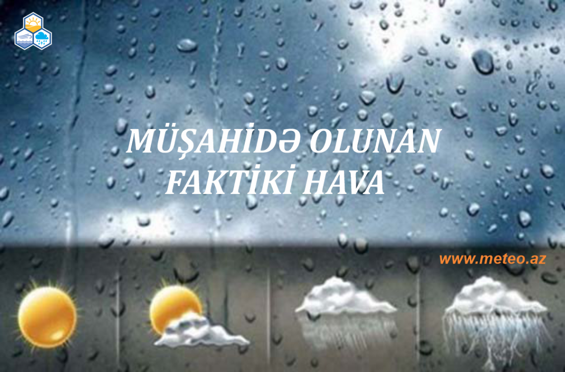 Bakıda və Abşeron yarımadasında yağışlı hava müşahidə olunur