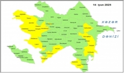 Küləkli hava şəraiti ilə bağlı sarı xəbərdarlıq verilib