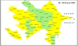 Küləkli hava şəraiti ilə bağlı sarı xəbərdarlıq verilib