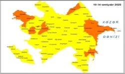 Küləkli hava şəraiti ilə bağlı sarı və narıncı xəbərdarlıq verilib