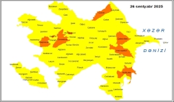 Küləkli hava şəraiti ilə bağlı sarı və narıncı xəbərdarlıq verilib