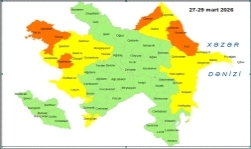 Küləkli hava şəraiti ilə bağlı sarı və narıncı xəbərdarlıq verilib