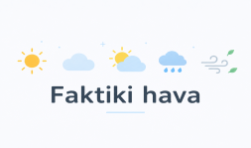 Avqustun 1-i saat 11:00-a olan faktiki hava