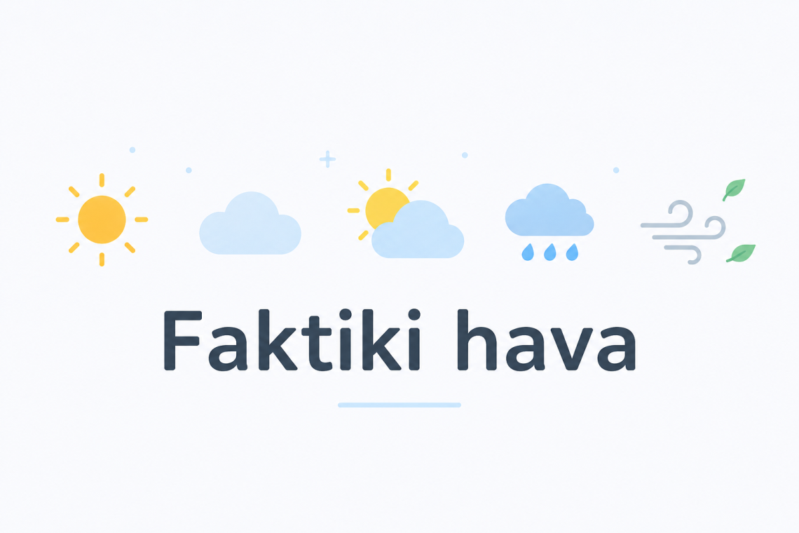 Avqustun 1-i saat 11:00-a olan faktiki hava