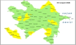 Küləkli hava şəraiti ilə bağlı sarı xəbərdarlıq verilib