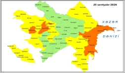 Küləkli hava şəraiti ilə bağlı sarı və narıncı xəbərdarlıq verilib